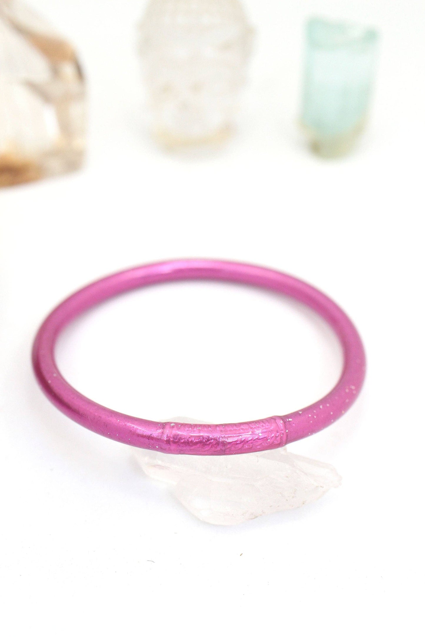 Single Rainbow Thai Buddhist Temple Bracelet, Mantra Bangle: Sangria / 1 Bangle / Large (8.04" Inner Circumference)