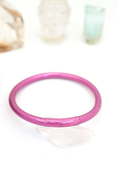 Single Rainbow Thai Buddhist Temple Bracelet, Mantra Bangle: Sangria / 1 Bangle / Large (8.04" Inner Circumference)