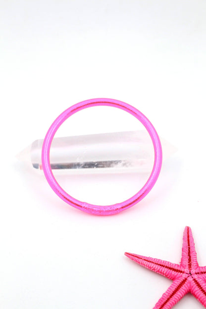 Single Rainbow Thai Buddhist Temple Bracelet, Mantra Bangle: Sangria / 1 Bangle / Large (8.04" Inner Circumference)