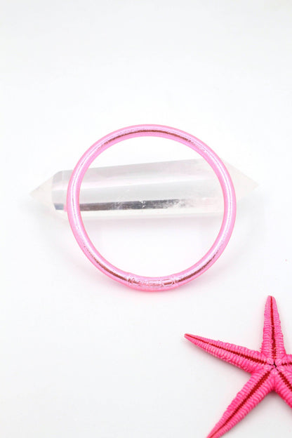 Single Rainbow Thai Buddhist Temple Bracelet, Mantra Bangle: Sangria / 1 Bangle / Large (8.04" Inner Circumference)