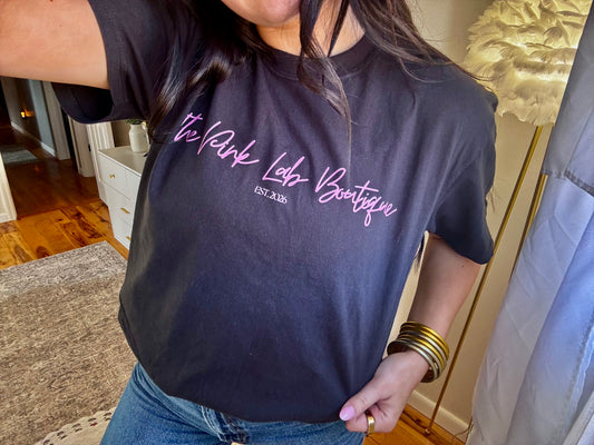 The Pink Lab Black Tee