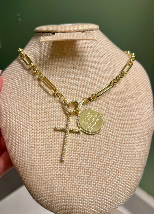 Jeremiah 29:11 with Cross Gold I65