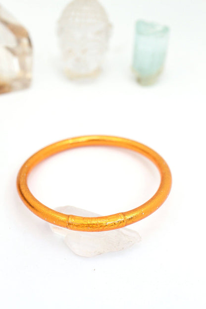 Single Rainbow Thai Buddhist Temple Bracelet, Mantra Bangle: Sangria / 1 Bangle / Large (8.04" Inner Circumference)